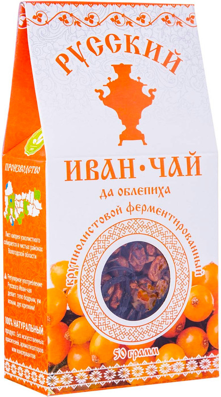 Напиток чайный Русский Иван-чай облепиха листовой, 50г