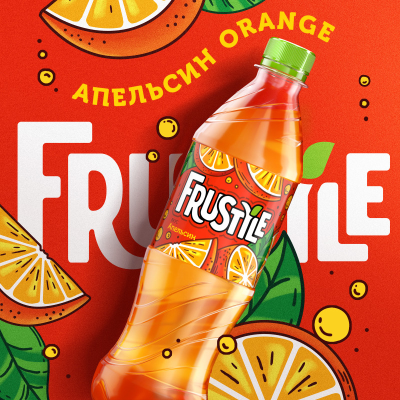 Напиток газированный Frustyle апельсин, 500мл — фото 2