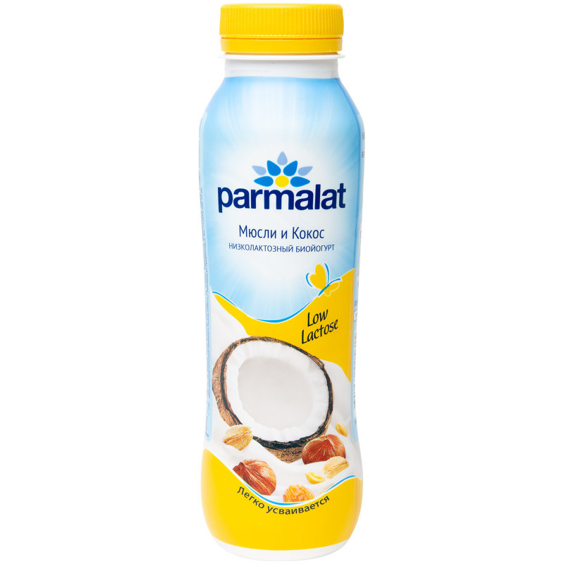 Биойогурт Parmalat питьевой мюсли-кокос 1.5%, 290мл
