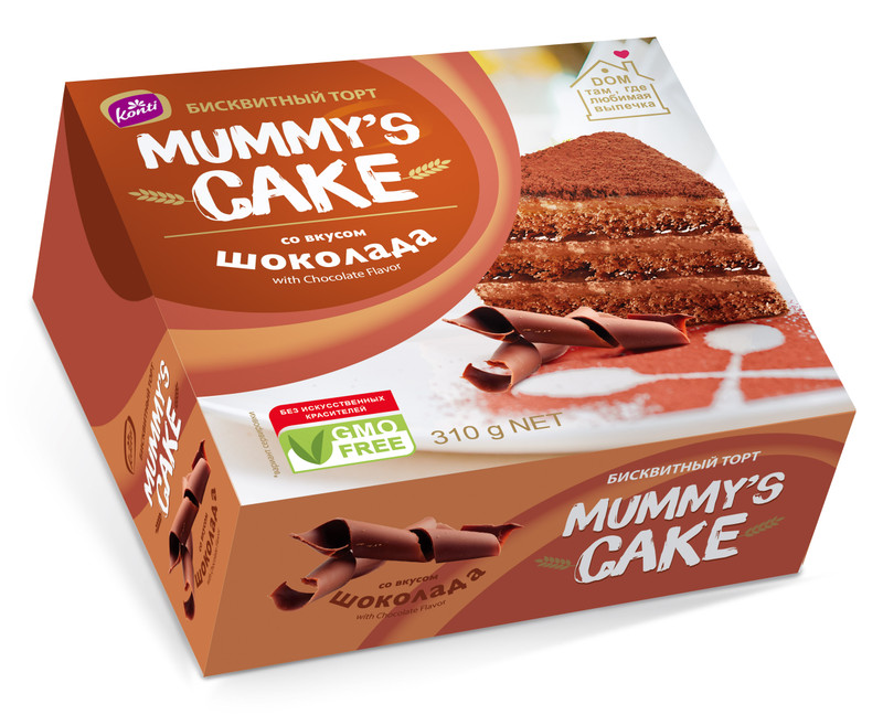 Торт Konti Mummy's cake со вкусом шоколада, 310г