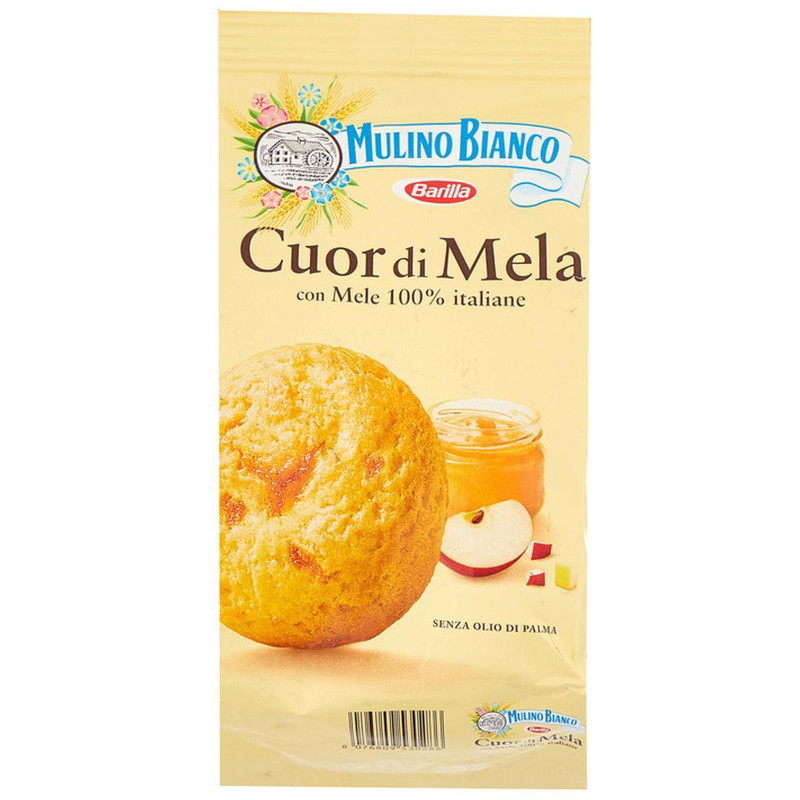 Печенье Mulino Bianco Cuor Di Mela сдобное яблочная начинка, 250г — фото 3