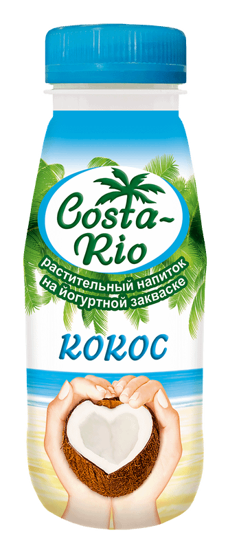 Напиток кокосовый Costa-Rio на йогуртовой закваске без молока пастеризованный для детей, 250г