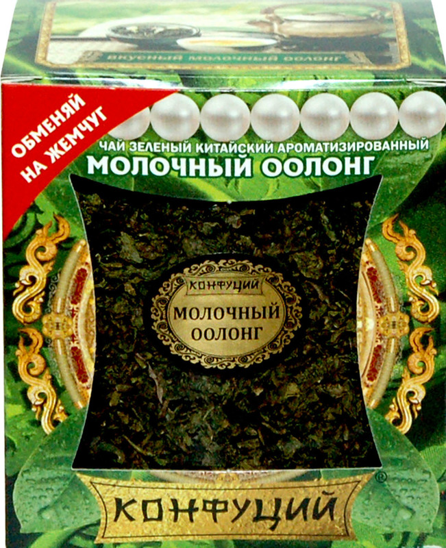 Чай Конфуций Молочный Оолонг зелёный высший сорт крупнолистовой, 65г