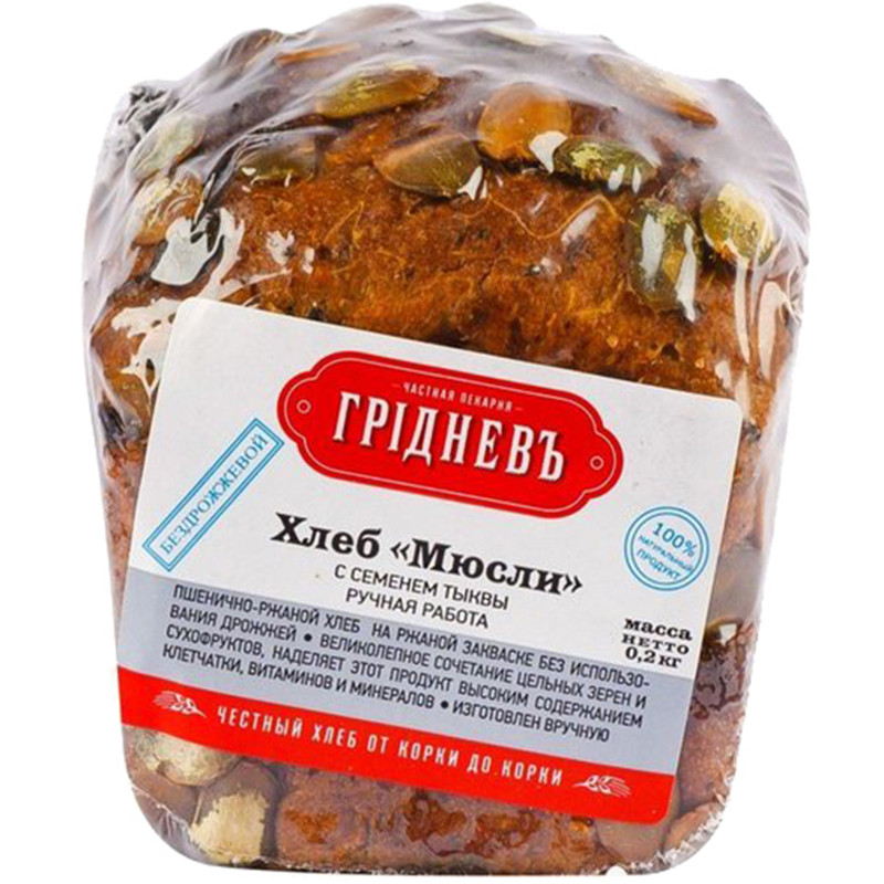 Хлеб Донские Пекарные Традиции Мюсли с семенами тыквы, 200г