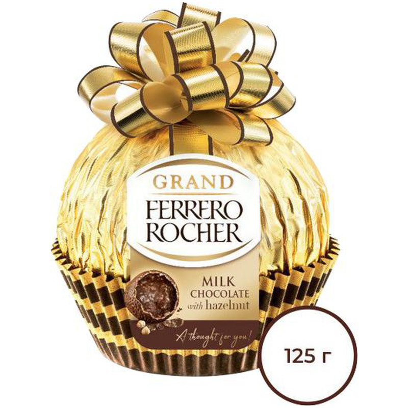 Шоколад Ferrero Rocher Grand с хрустящими конфетами, 125г