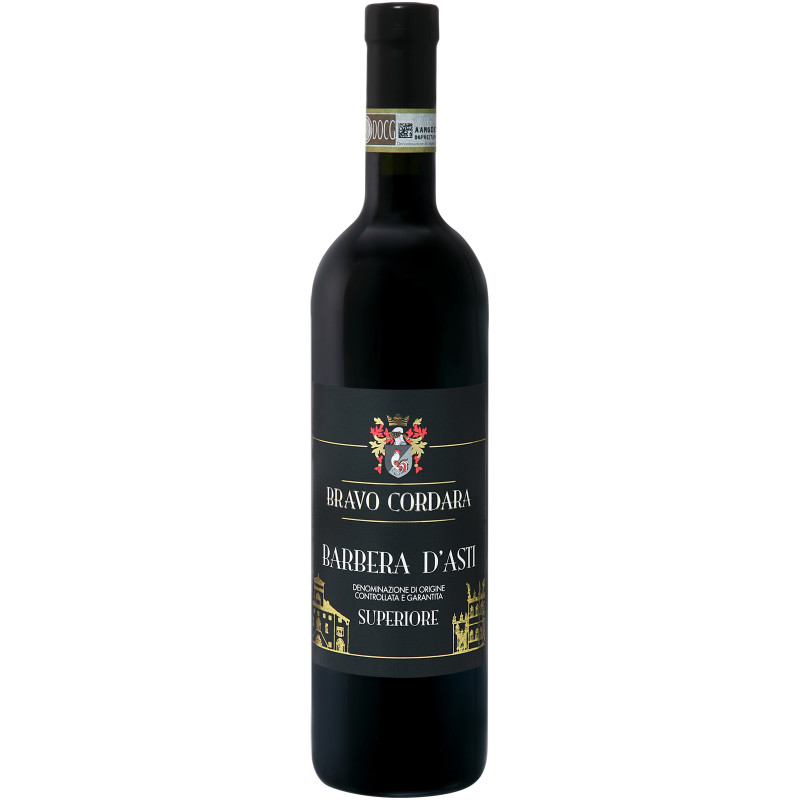Вино Bravo Cordara Барбера д'Асти красное сухое 9-15%, 750мл
