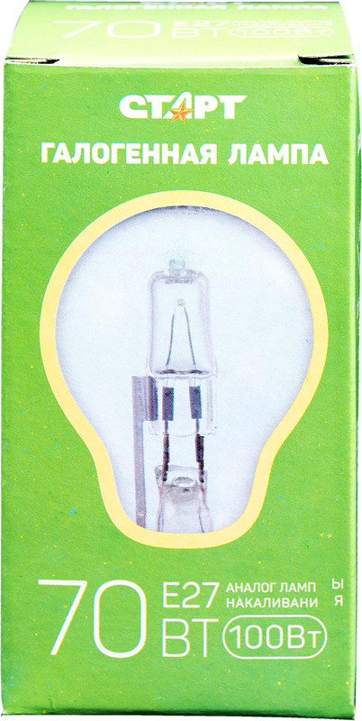 Лампа накаливания Старт E27 70W груша галогенная — фото 6