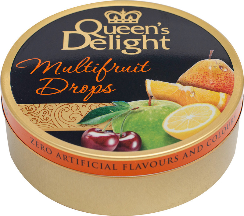 Карамель леденцовая Queens Delight Multifruit Drops мультифруктовые, 150г — фото 2