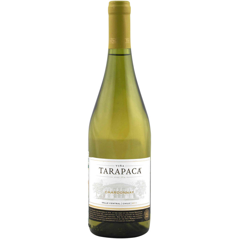 Вино Tarapaca Chardonnay белое сухое 15%, 750мл