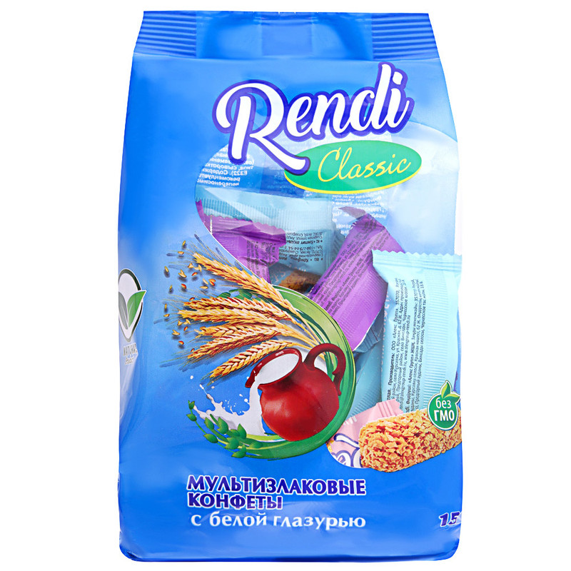 Конфеты Rendi Classic мультизлаковые с белой глазурью, 150г