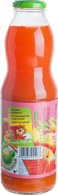 Напиток сокосодержащий Теди морковь-малина-яблоко, 750мл — фото 1