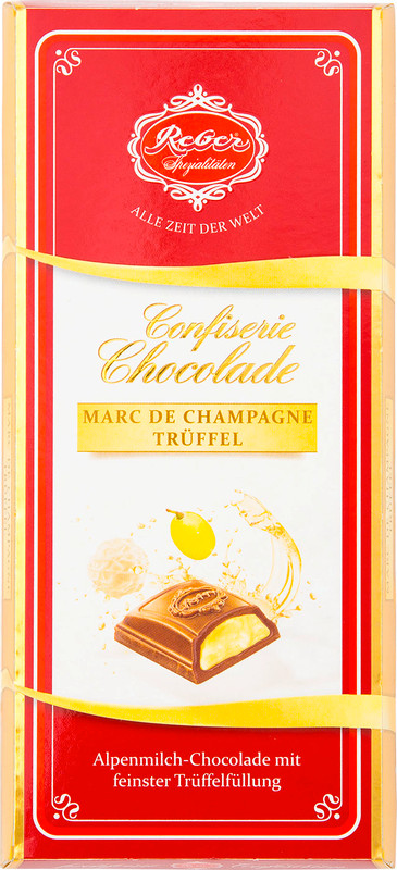 Шоколад молочный Reber Mozart Confiserie со вкусом шампанского, 100г — фото 1