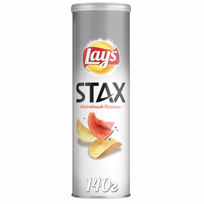 Картофельные чипсы Lay's Stax Копченый лосось, 140г