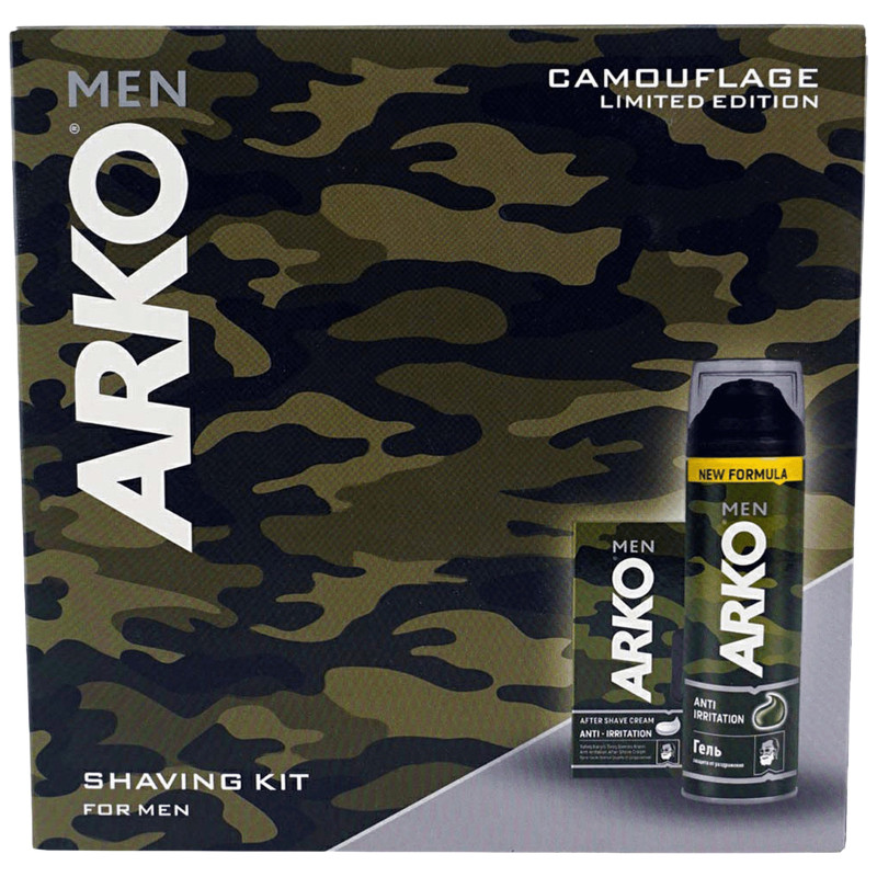 Подарочный набор Arko Men Anti-Irritation гель для бритья, 200мл + крем после бритья, 50мл — фото 1