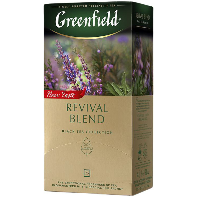 Чай Greenfield Revival Blend в пакетиках, 25х1.5г — фото 1