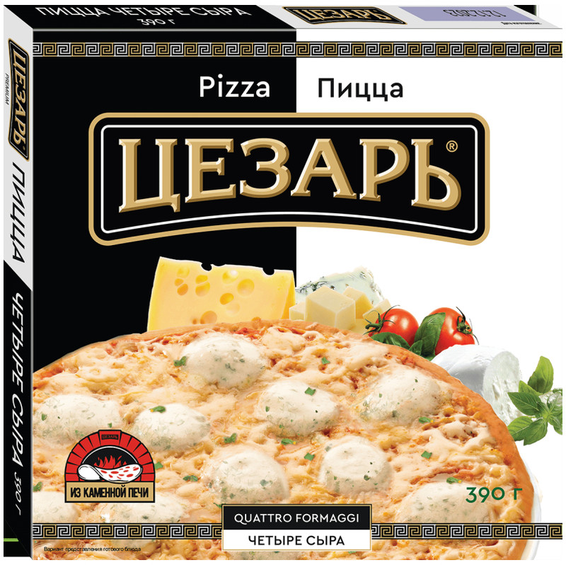 Пицца Цезарь 4 Сыра замороженная, 390г
