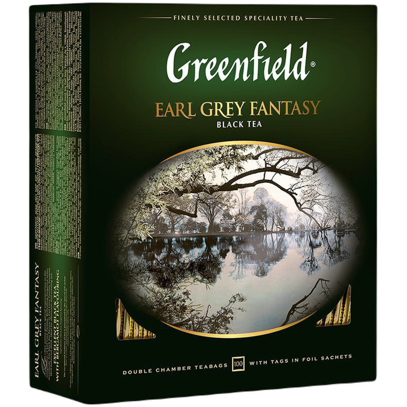 Чай Greenfield Earl Grey Fantasy чёрный в пакетиках, 100х2г — фото 2