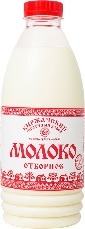 Молоко Киржачский отборное питьевое пастеризованное 3.4-6%, 930мл