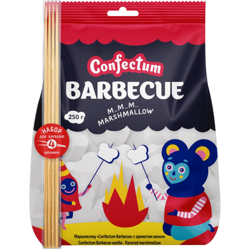 Маршмеллоу Confectum Barbecue с ароматом ванили, 250г