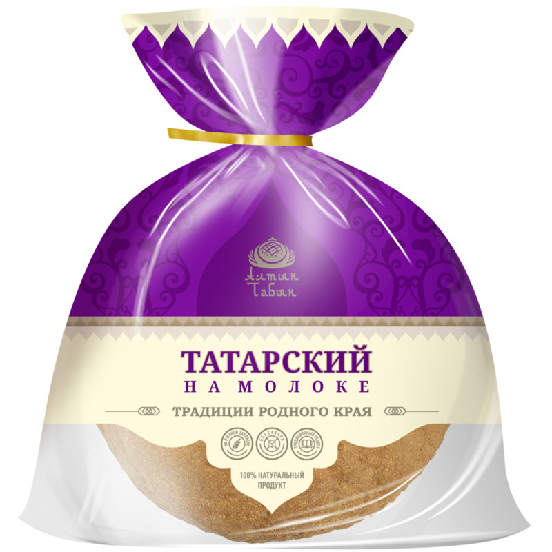 Хлеб 	Алтын Табын Татарский на молоке, 500г