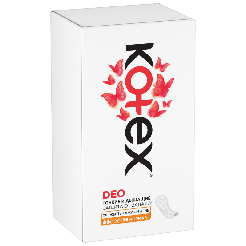 Прокладки Kotex Deo Normal ежедневные гигиенические ароматизированные, 56шт — фото 1