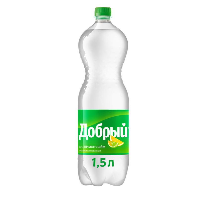 Напиток безалкогольный сильногазированный Добрый лимон-лайм, 1.5л — фото 1