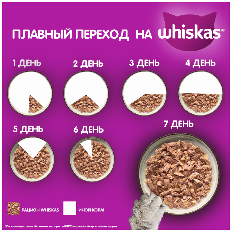 Корм Whiskas рагу с ягнёнком для котят в возрасте от 1 до 12 месяцев, 75г — фото 6