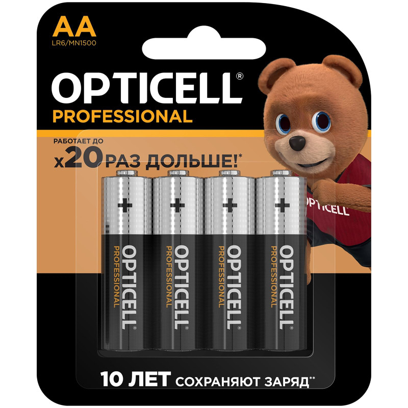 Батарейки Opticell Professional AA, 4шт