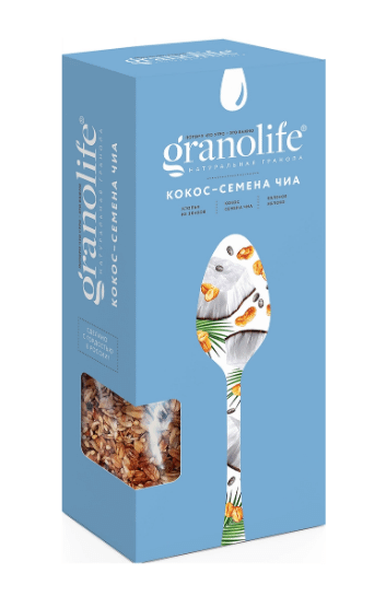 Гранола Granolife кокос-семена чиа, 200г