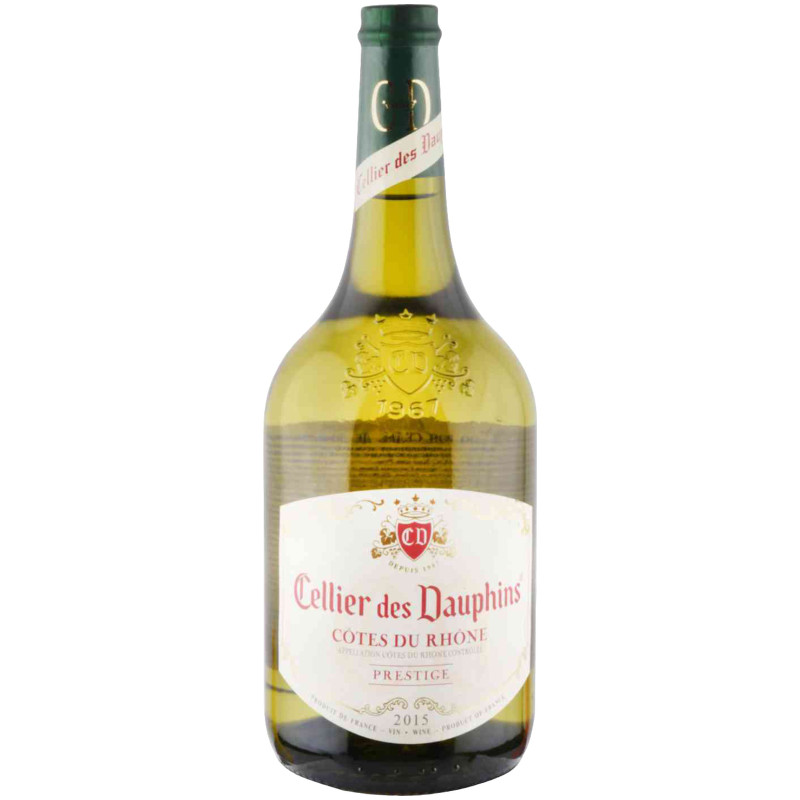 Вино Cellier des Dauphins Cotes Du Rhone белое сухое, 750мл