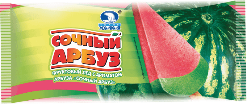Лед фруктовый ЧЕЛНЫ ХОЛОД Сочный арбуз с ароматом арбуза, 70г