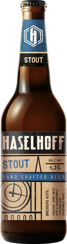 Пиво Haselhoff Стаут тёмное фильтрованное 4.3%, 500мл