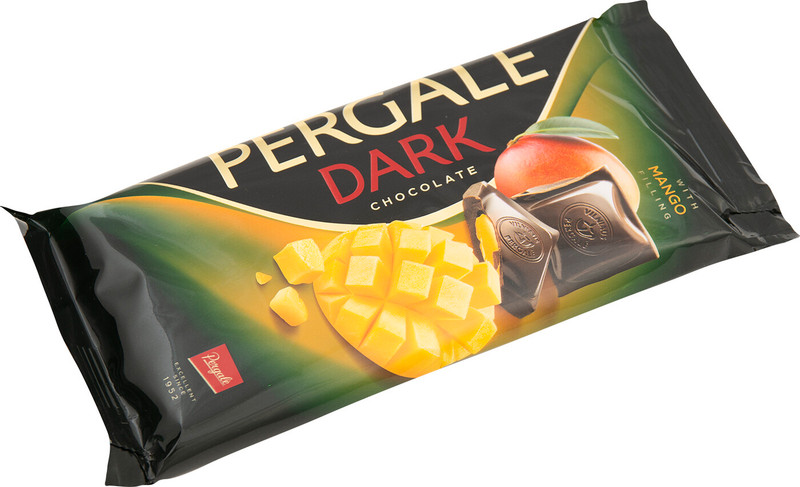 Шоколад тёмный Pergale с манго, 100г — фото 1