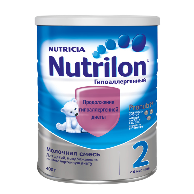 Смесь Nutrilon 2 сухая молочная гипоаллергенная, 400г