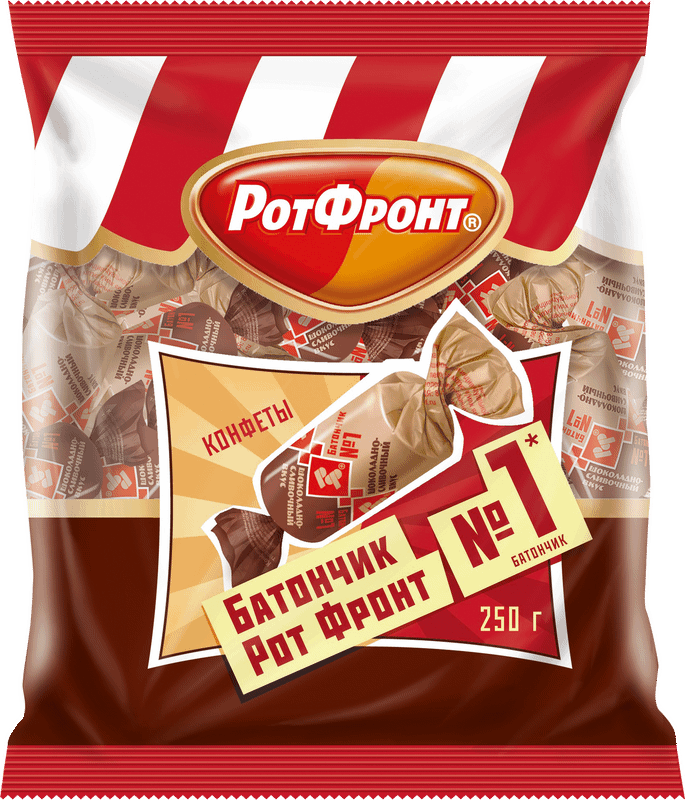 Конфеты Рот Фронт Батончики с шоколадно-сливочным вкусом, 250г — фото 3
