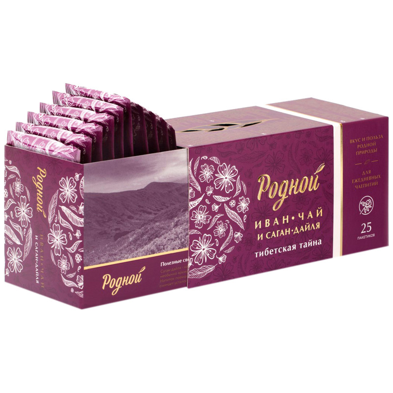 Чайный напиток Иван-чай Родной Тибетская тайна в пакетиках, 25x1.6г — фото 2