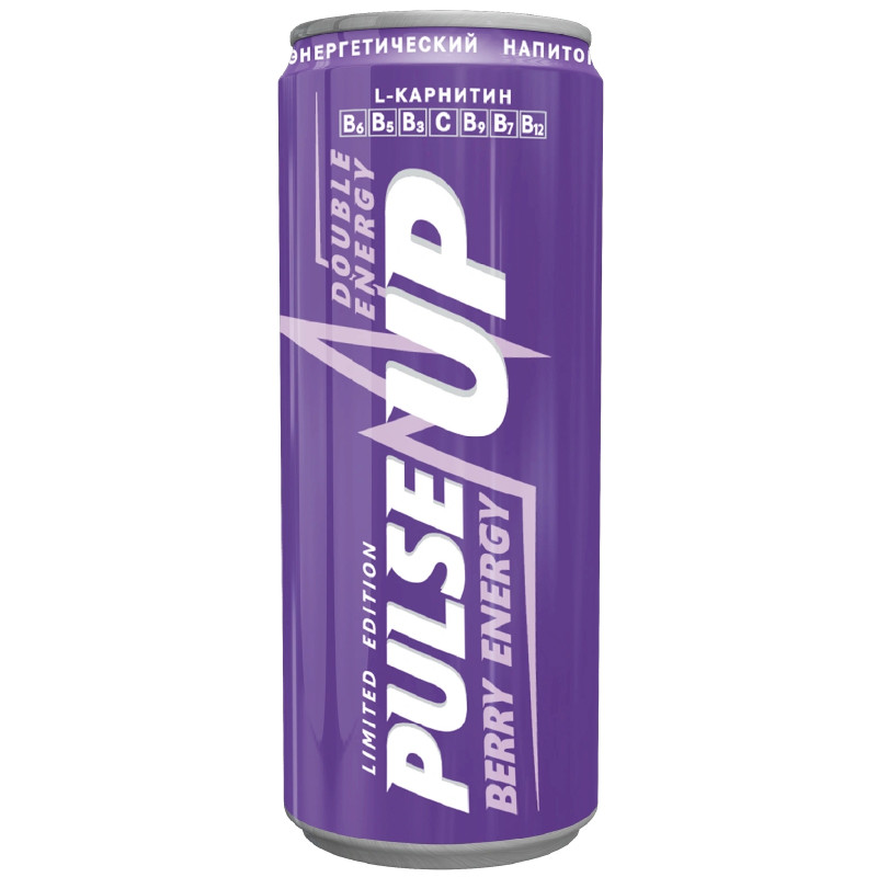 Энергетический напиток Pulse Up Berry Energy безалкогольный тонизирующий, 450мл