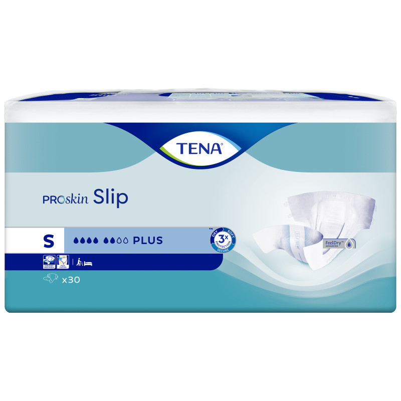 Подгузники Tena Slip plus для взрослых размер S 60-80см, 30шт — фото 1