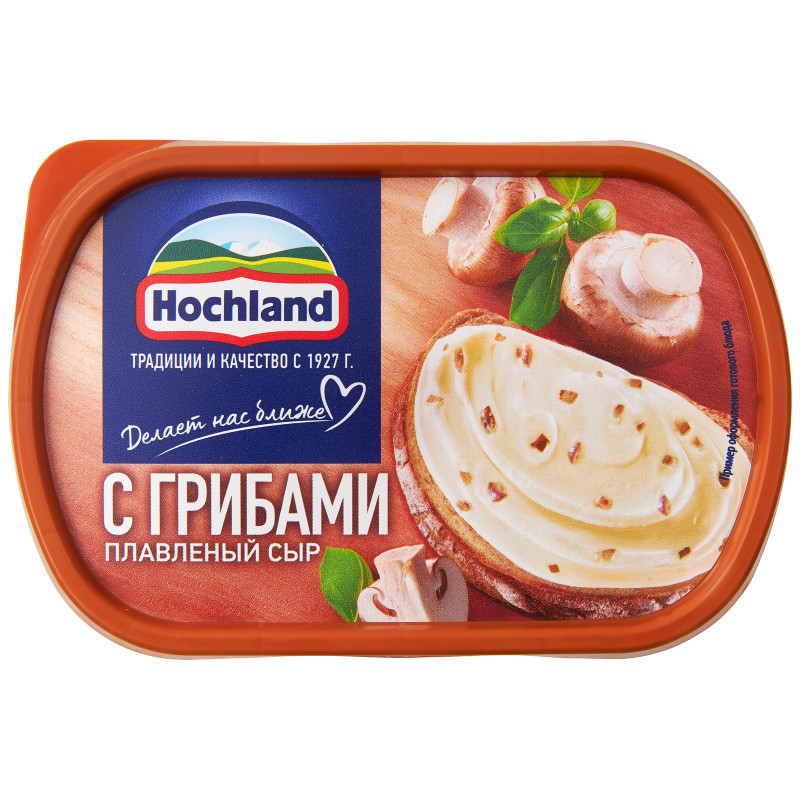 Сыр плавленый Hochland с грибами 55%, 400г — фото 2