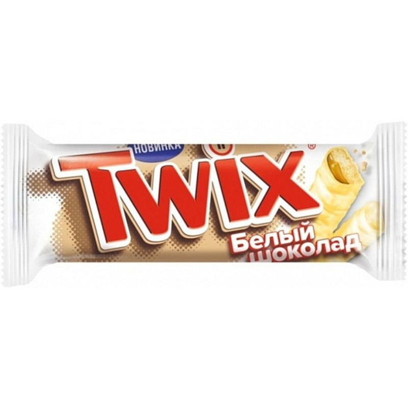 Батончик Twix белый шоколад с карамелью, 55г