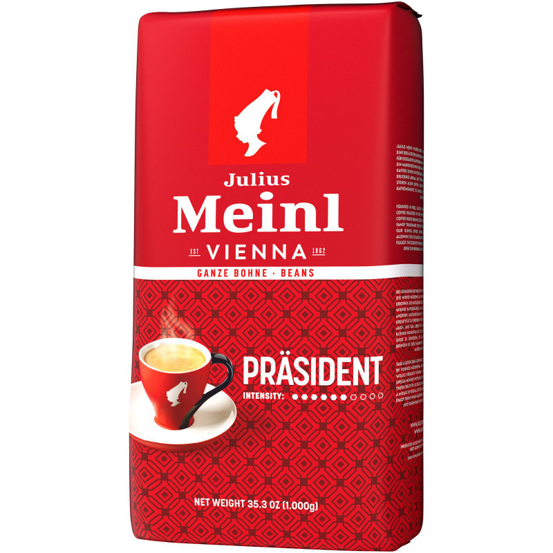 Кофе Julius Meinl Президент классическая коллекция натуральный жареный в зёрнах, 1кг — фото 2