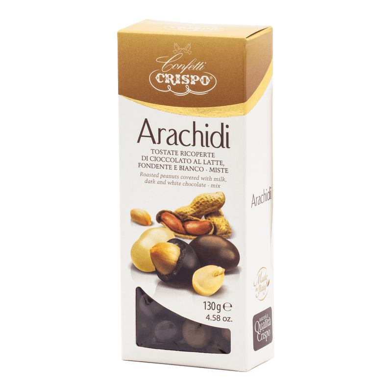 Арахис Crispo в молочном белом и тёмном шоколаде, 130г — фото 1