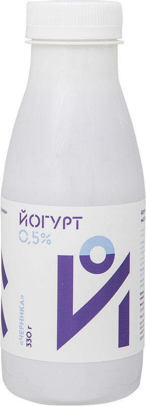 Йогурт Братья Чебурашкины питьевой черника 0.5%, 330мл