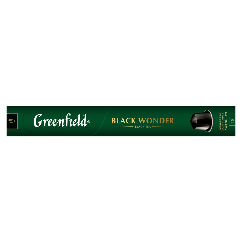 Чай Greenfield Black Wonder чёрный в капсулах, 10х2.5г — фото 1