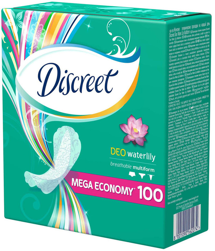 Прокладки ежедневные Discreet Deo water lily multiform, 100шт — фото 2