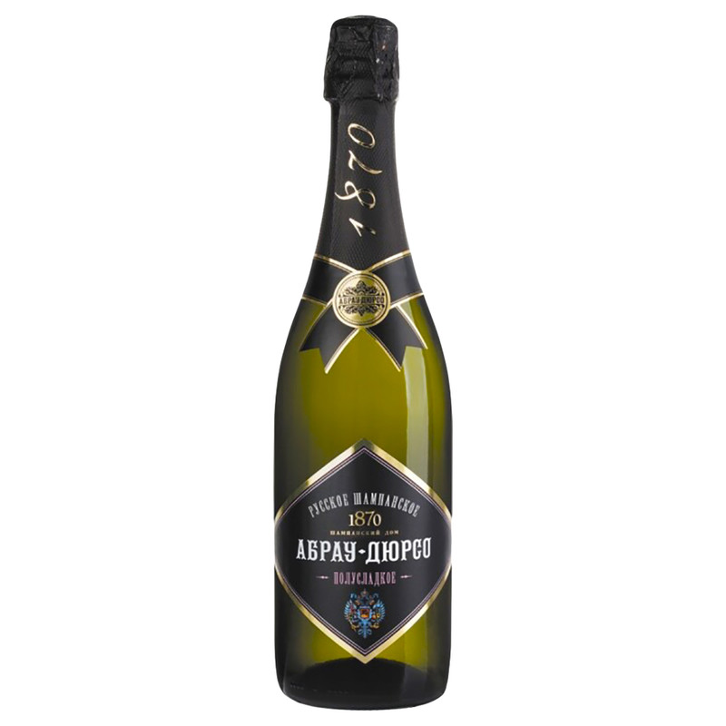 Шампанское Абрау-Дюрсо белое полусладкое 12.5%, 375мл