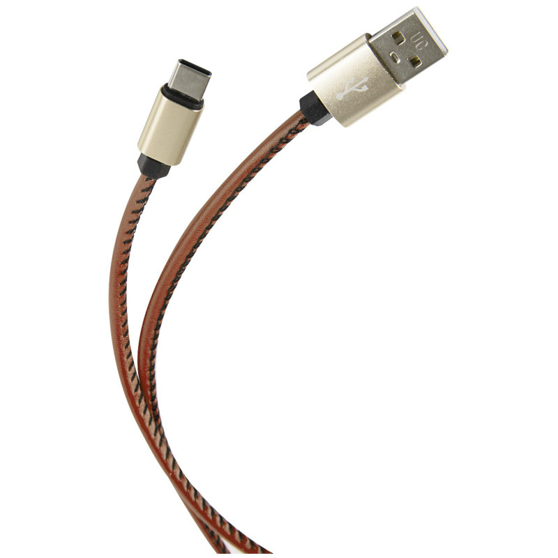 Дата-кабель Red Line USB-Type-C коричневый, 2м — фото 1