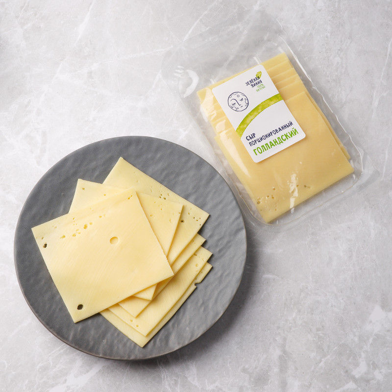 Сыр голландский нарезка 45% Зелёная Линия, 150г — фото 3