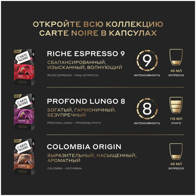 Кофе в капсулах Carte Noir Colombia Origin натуральный жареный молотый, 10x52г — фото 6