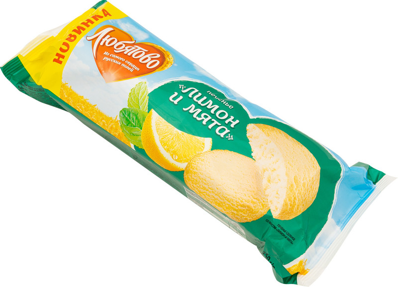 Печенье Любятово сдобное лимон-мята, 250г — фото 3